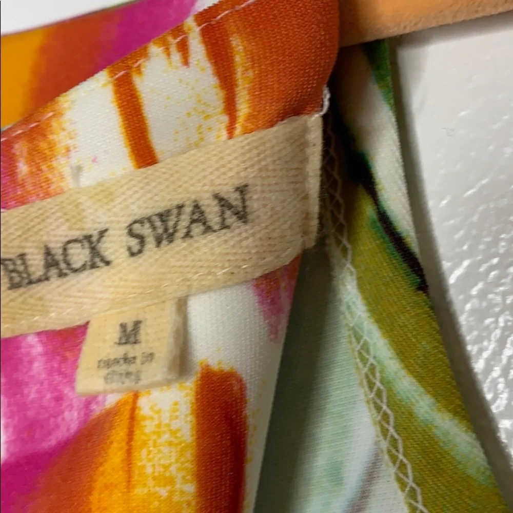 Black Swan Painted Spandex‎ A-line Dress